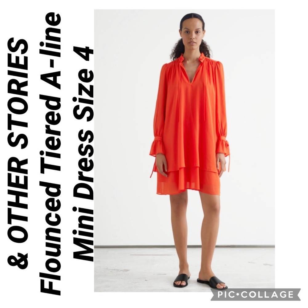 & OTHER STORIES
Flounced Tiered A-line Mini Dress Size 4